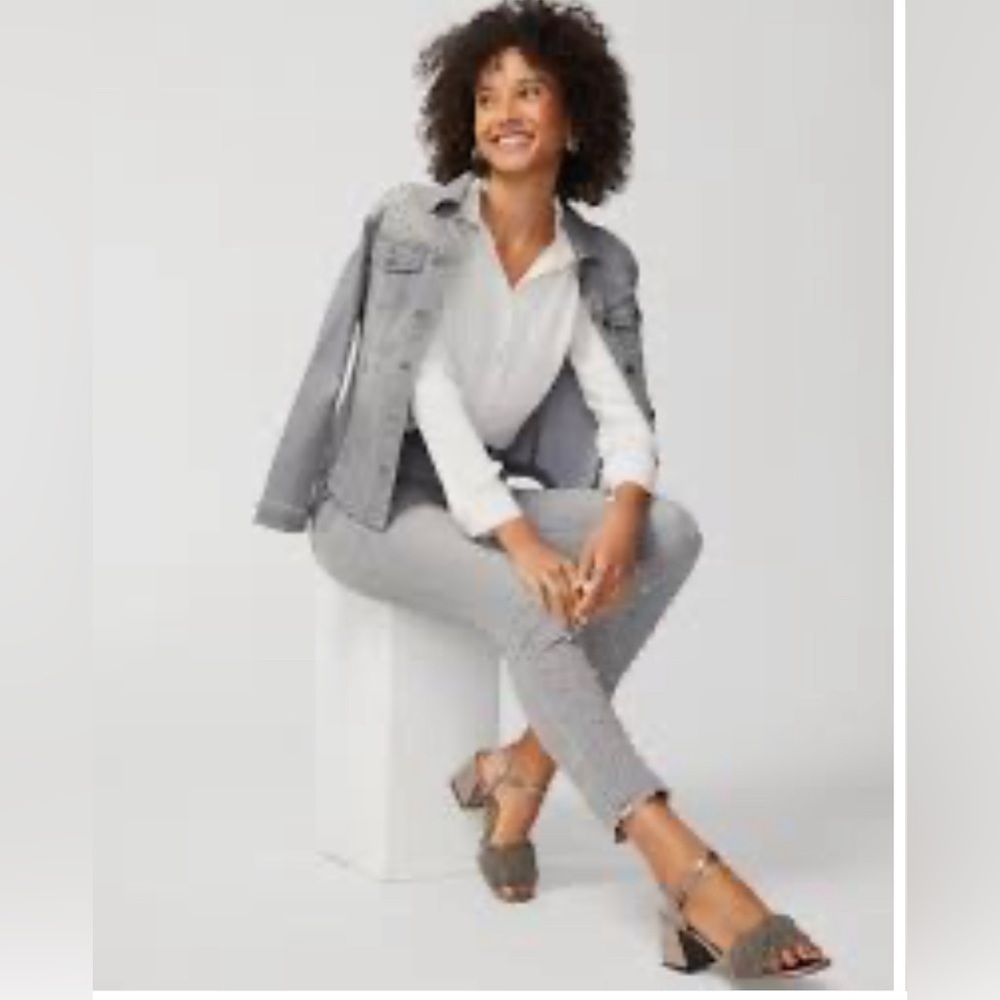 Chico's Gray Jean Jacket